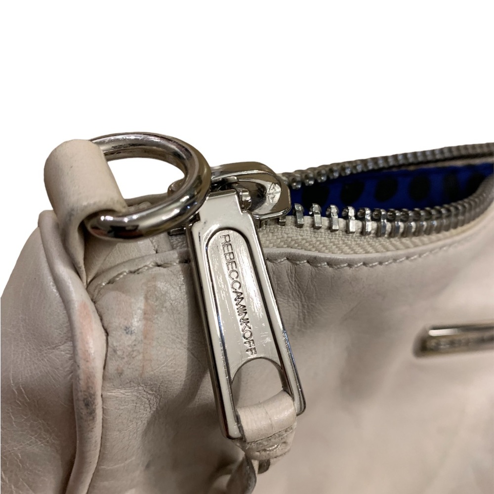 Rebecca Minkoff | Leather Mini Mac Tassels Zipper Detail Cream White Crossbody - Picture 15 of 16